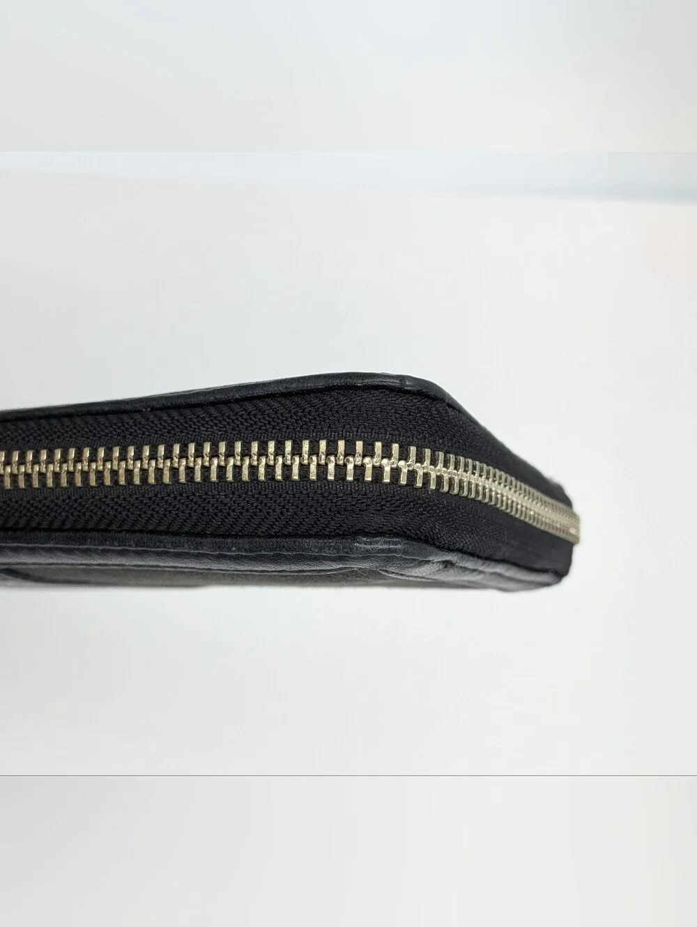 Coach Signature Wallet Black Jacquard C Logo Canvas Leather Zip Around Organizer
